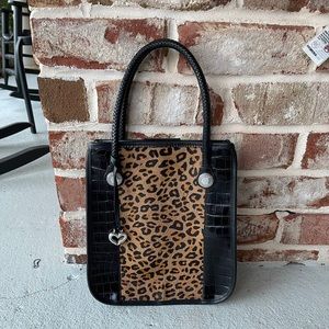 brighton cheetah & black handbag